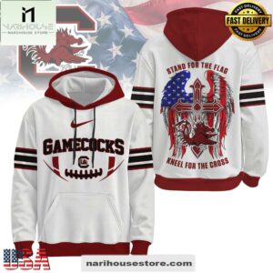 South Carolina Gamecocks NCAA Stand For The Flag Kneel For The Cross Hoodie