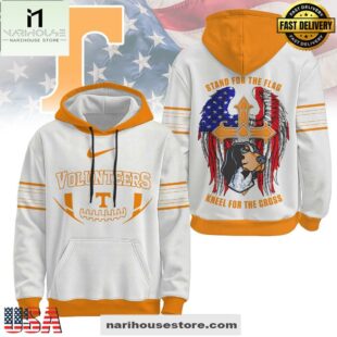 Tennessee Volunteers NCAA Stand For The Flag Kneel For The Cross Hoodie