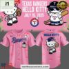 Texas Rangers x Hello Kitty Night 2025 Pink Baseball Jersey Shirt