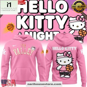 The Valley Phoenix Suns x Hello Kitty Night Pink All Over Print Unisex Hoodie