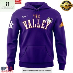 The Valley Phoenix Suns x Hello Kitty Night Purple All Over Print Unisex Hoodie
