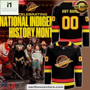 Vancouver Canucks National Indigenous History Month 2025 Custom Hockey Jersey