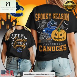 Vancouver Canucks NHL Spooky Season Halloween 3D Shirt
