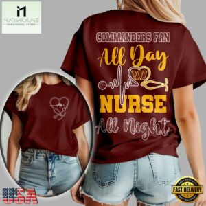 Washington Commanders NFL All Day Nurse All Night Unisex 3D Shirt