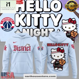 Washington Wizards Hello Kitty Night Limited Edition All Over Print Unisex Hoodie