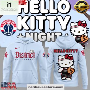 Washington Wizards Hello Kitty Night Limited Edition All Over Print Unisex Hoodie