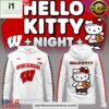 Wisconsin Badgers Basketball x Hello Kitty Night White All Over Print Hoodie Shirt