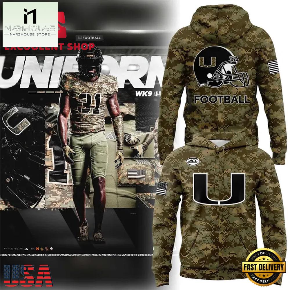 2025 Miami Hurricanes Military Appreciation Unisex Hoodie Shirt 2025 Miami Hurricanes Military Appreciation Unisex Hoodie Shirt