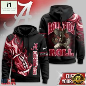Alabama Crimson Tide NCAA Victory Flame Personalized Hoodie Shirt