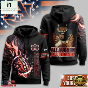Auburn Tigers NCAA Victory Flame Personalized Hoodie Shirt