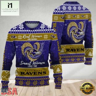 Baltimore Ravens Real Women Love Football Ugly Christmas Sweater