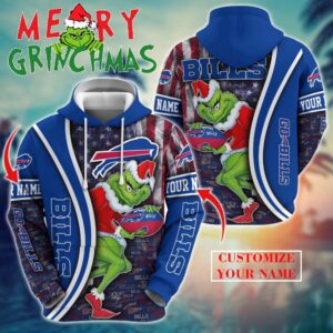 Buffalo Bills NFL Merry Grinchmas 2025 All Over Print Hoodie