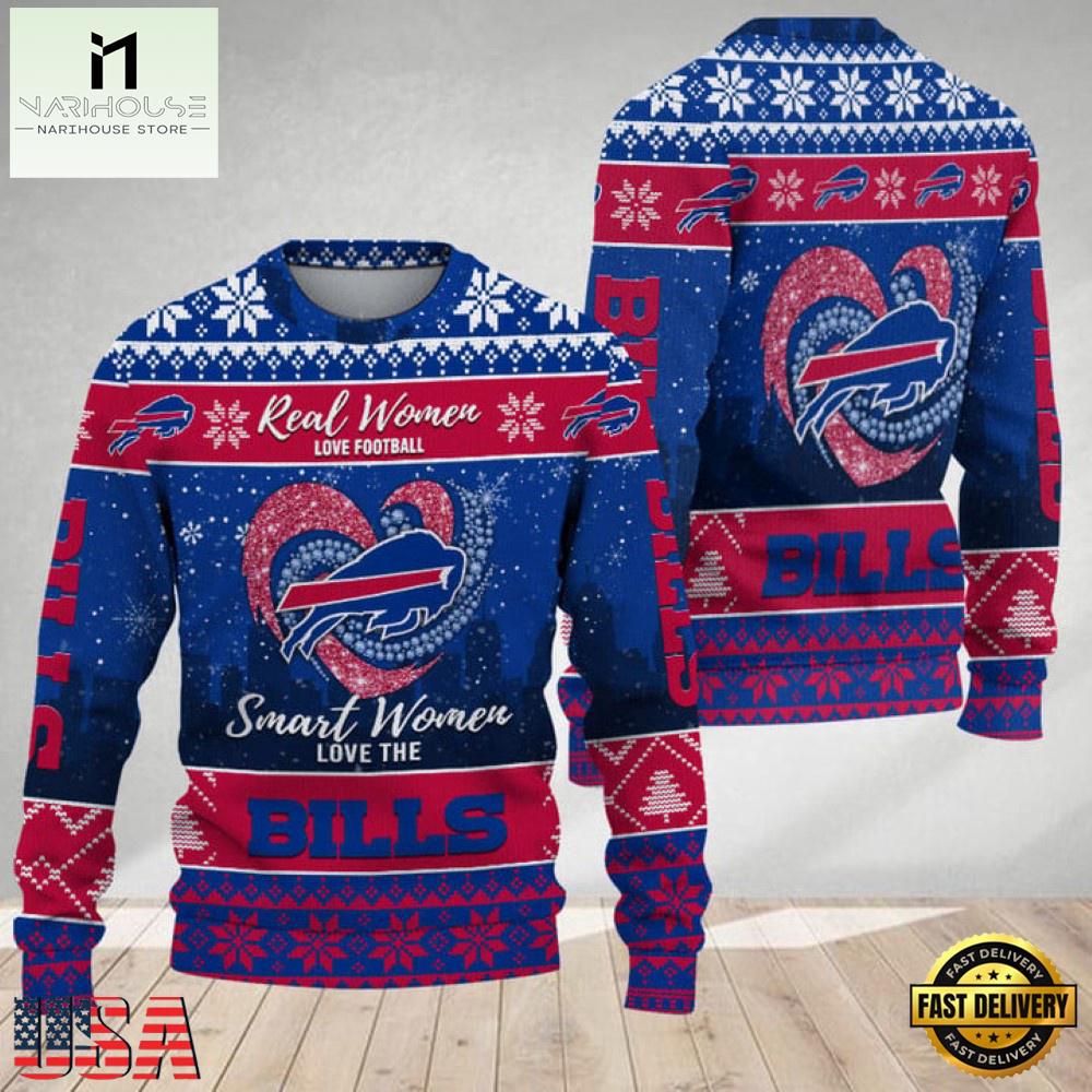 NFL  Buffalo Bills Real Women Love Football 2025 Ugly Xmas Sweater NFL  Buffalo Bills Real Women Love Football 2025 Ugly Xmas Sweater