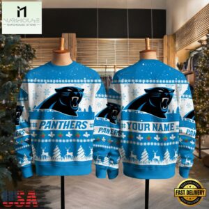 Carolina Panthers NFL Snow Ugly Christmas Sweater