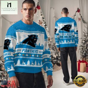 Carolina Panthers NFL Snow Ugly Christmas Sweater