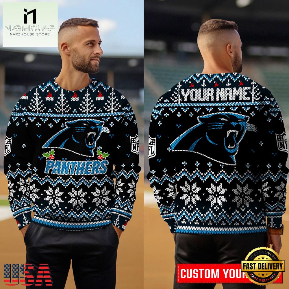 Carolina Panthers NFL New Design 2025 Men's Ugly Xmas Sweater Carolina Panthers NFL New Design 2025 Men's Ugly Xmas Sweater