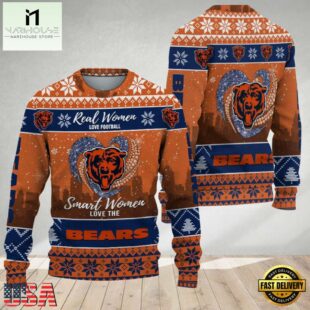 Chicago Bears Real Women Love Football Ugly Christmas Sweater