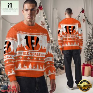 Cincinnati Bengals NFL Snow Ugly Christmas Sweater