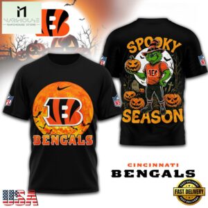Cincinnati Bengals NFL Spooky Season Halloween 3D Shirt