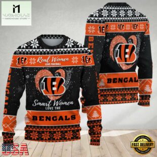 Cincinnati Bengals Real Women Love Football Ugly Christmas Sweater