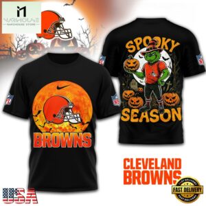 Cleveland Browns NFL Spooky Season Halloween 3D Shirt