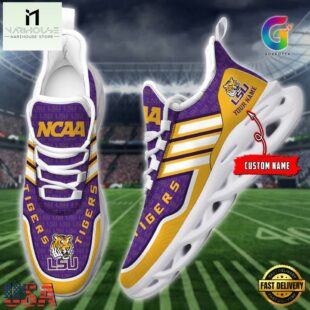 Custom Name LSU Tigers NCAA Team Sport Max Soul Shoes For Fans