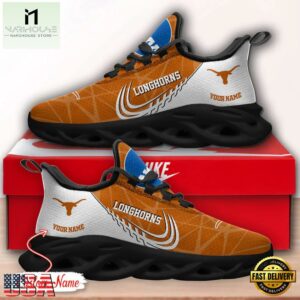 Custom Name Texas Longhorns NCAA Team Max Soul Shoes For Fans