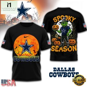 Dallas Cowboys NFL Spooky Season Halloween 3D Shirt