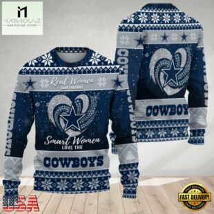 Dallas Cowboys Real Women Love Football Ugly Christmas Sweater