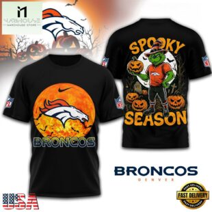 Denver Broncos NFL Spooky Season Halloween 3D Shirt