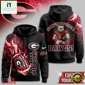 Georgia Bulldogs NCAA Victory Flame Personalized Hoodie Shirt