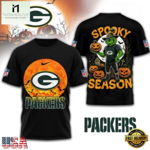 Green Bay Packers NFL Spooky Season Halloween 3D Shirt
