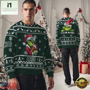 Green Bay Packers NFL Team Color Grinch Ugly Christmas Sweater