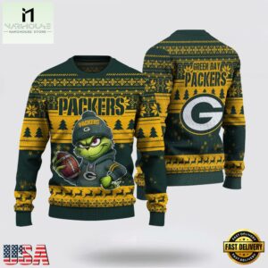Green Bay Packers NFL The Grinch Ugly Christmas Sweater