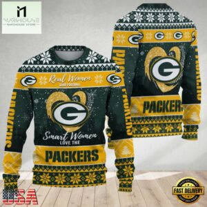 Green Bay Packers Real Women Love Football Ugly Christmas Sweater