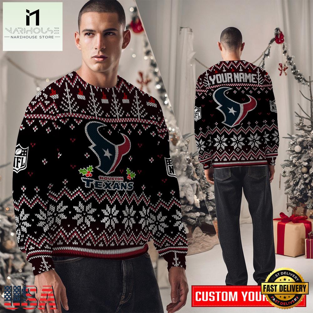 Houston Texans NFL New Design 2025 Men's Ugly Xmas Sweater Houston Texans NFL New Design 2025 Men's Ugly Xmas Sweater