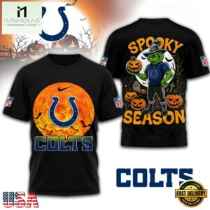 Indianapolis Colts NFL Spooky Season Halloween 3D Shirt