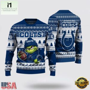 Indianapolis Colts NFL The Grinch Ugly Christmas Sweater