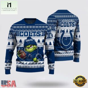 Indianapolis Colts NFL The Grinch Ugly Christmas Sweater