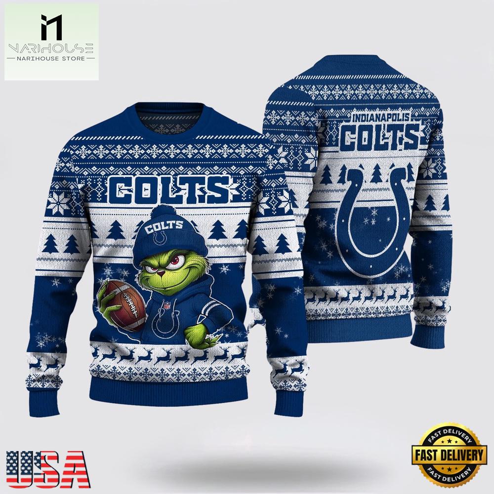 Indianapolis Colts NFL The Grinch 2025 Ugly Xmas Sweater Indianapolis Colts NFL The Grinch 2025 Ugly Xmas Sweater