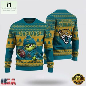 Jacksonville Jaguars NFL The Grinch Ugly Christmas Sweater