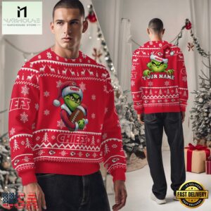 Kansas City Chiefs NFL Team Color Grinch Ugly Christmas Sweater