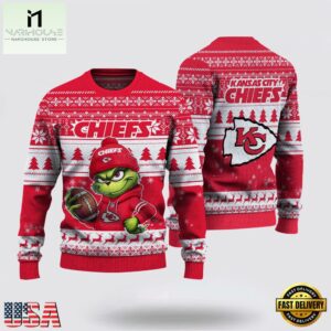 Kansas City Chiefs NFL The Grinch Ugly Christmas Sweater