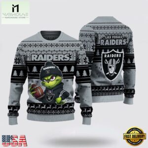 Las Vegas Raiders NFL The Grinch Ugly Christmas Sweater