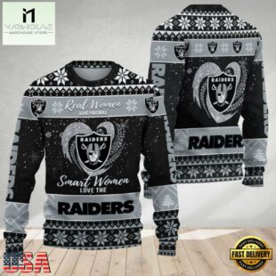 Las Vegas Raiders Real Women Love Football Ugly Christmas Sweater