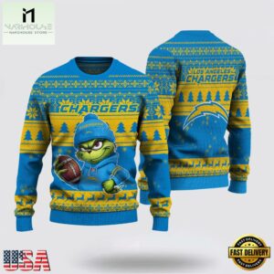 Los Angeles Charger NFL The Grinch Ugly Christmas Sweater