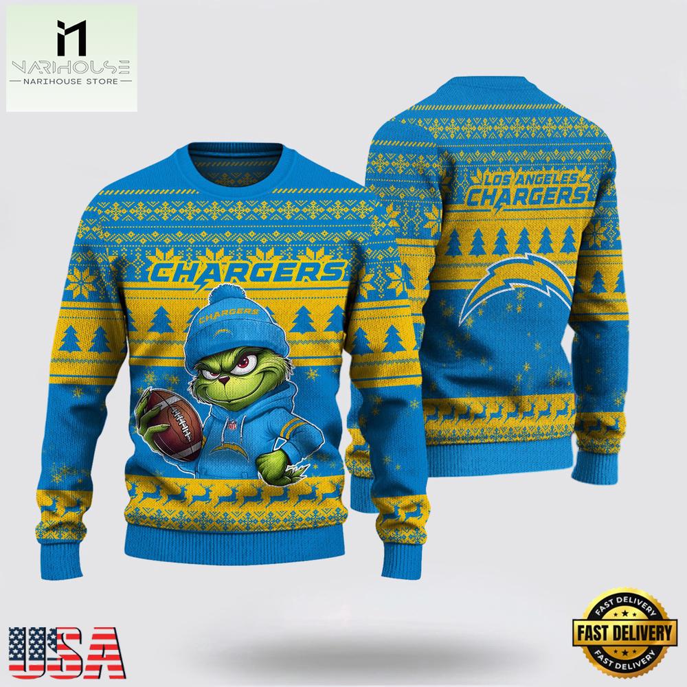 Los Angeles Charger NFL The Grinch 2025 Ugly Xmas Sweater Los Angeles Charger NFL The Grinch 2025 Ugly Xmas Sweater