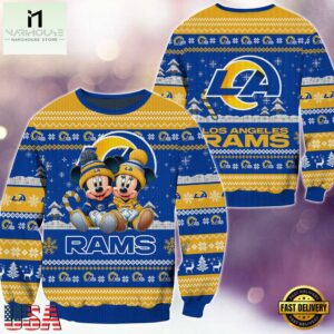 Los Angeles Rams NFL Mickey Minnie Ugly Christmas Sweater
