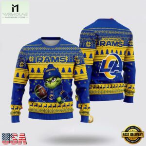 Los Angeles Rams NFL The Grinch Ugly Christmas Sweater