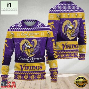Minnesota Vikings Real Women Love Football Ugly Christmas Sweater